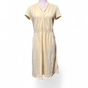 Vintage yellow Short Sleeve Dress